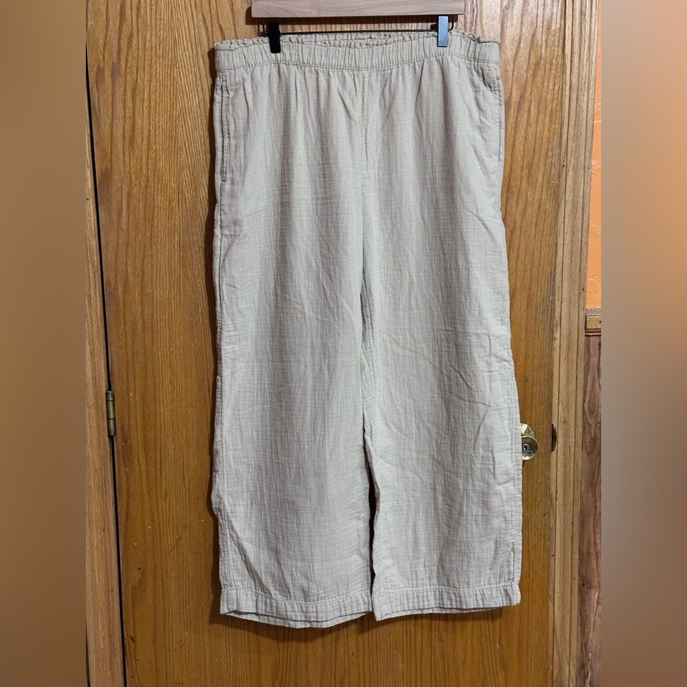 Old Navy high rise wide leg cotton elastic waist sz XL tall breathable comfy